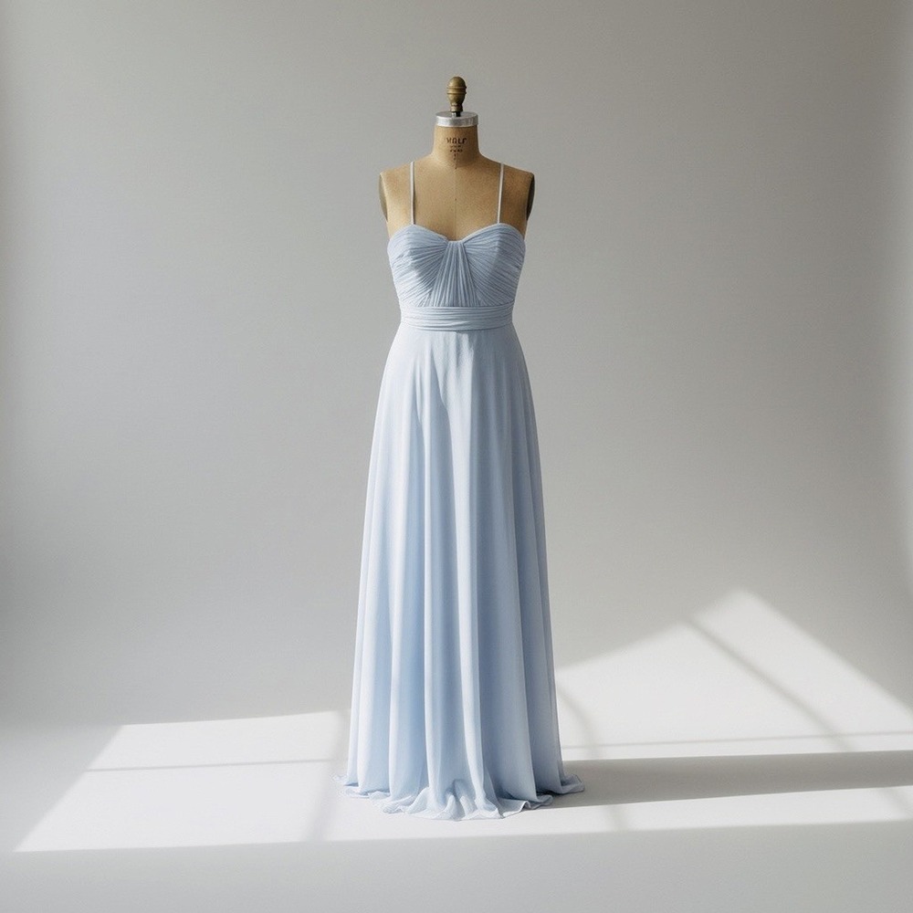 Watters & Watters Pale Blue Grecian hGown | Size 4 | Formal, Prom, Wedding
